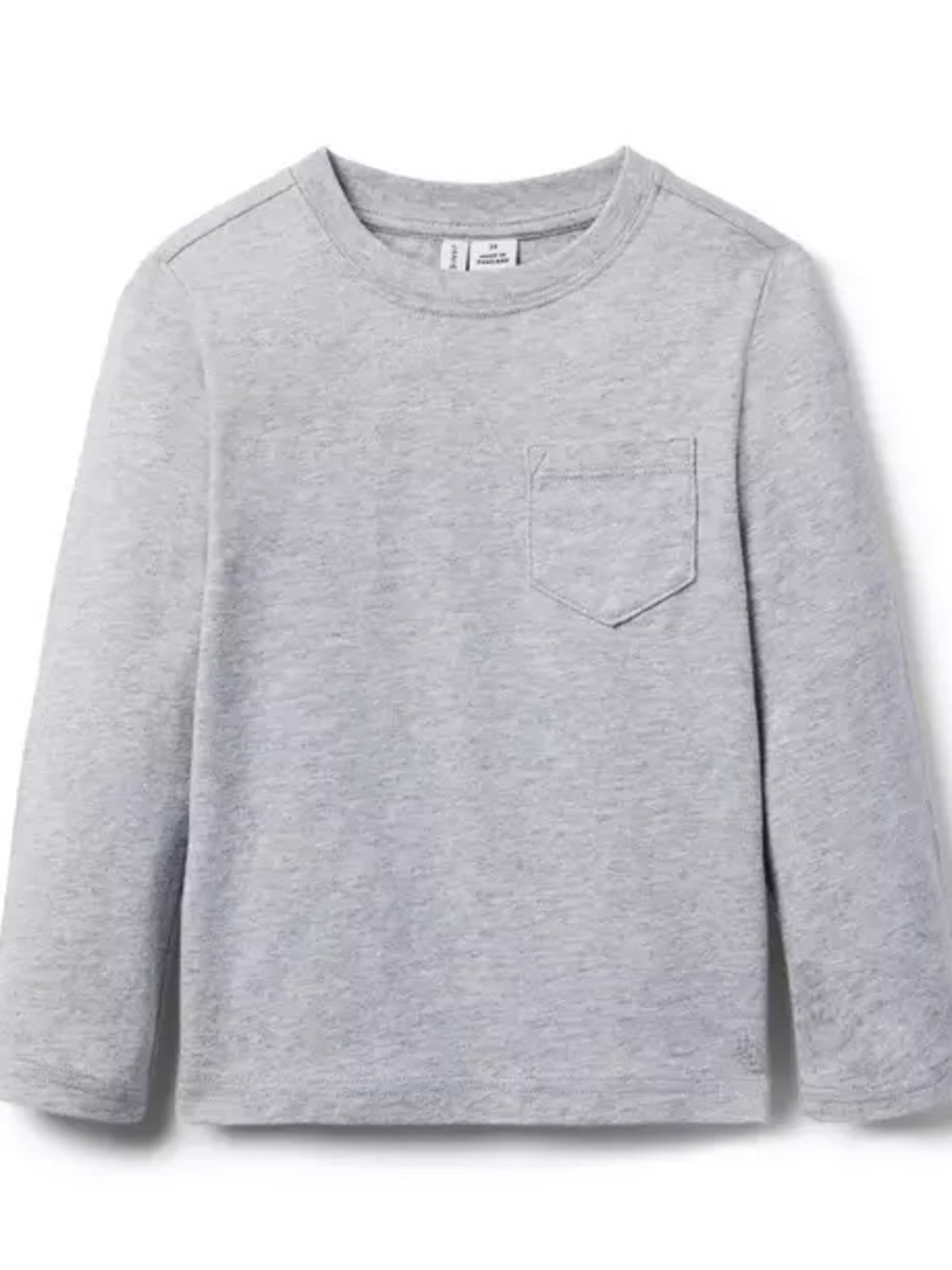 Janie and Jack - Long Sleeve Pocket Tee in Grey - 3T